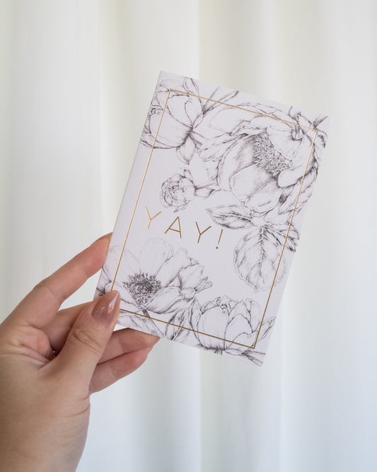 'YAY' CARD - FLORAL