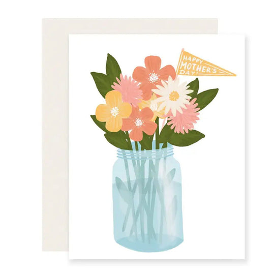 'JAR OF FLOWERS' MOTHER'S DAY CARD