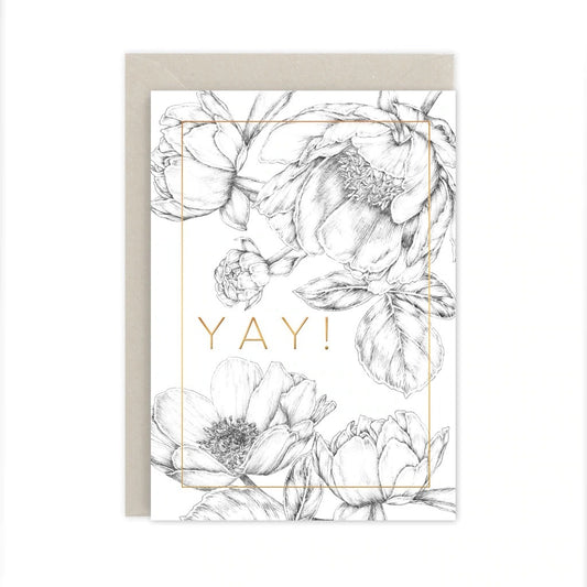 'YAY' CARD - FLORAL
