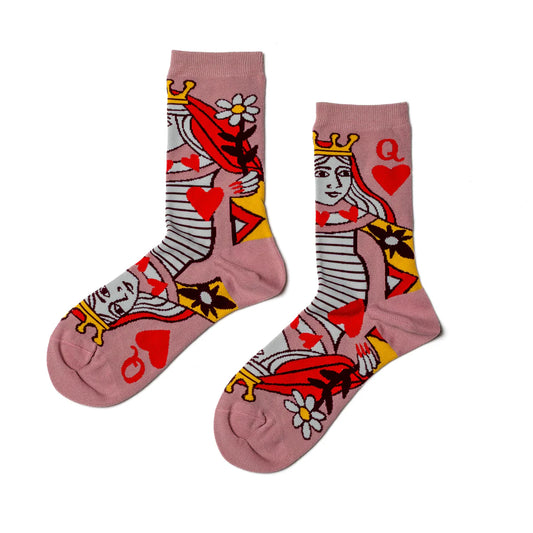 'QUEEN OF HEARTS' SOCKS